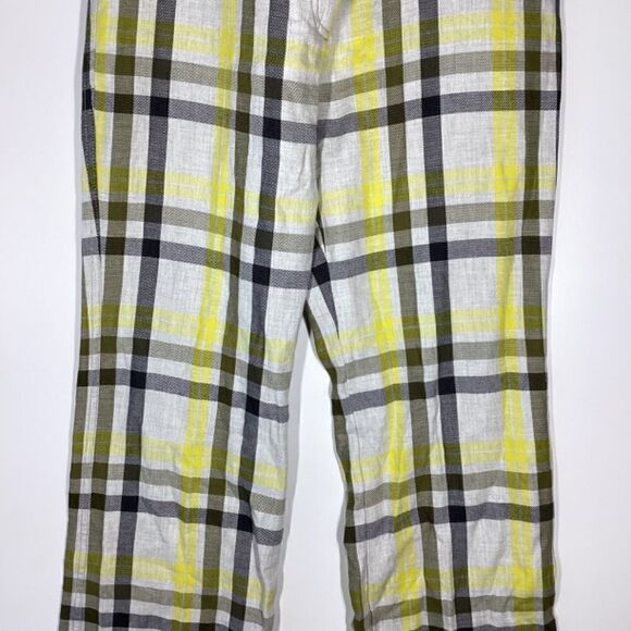 Current Air Los Angeles Plaid striped straight leg pants Size Medium - Picture 5 of 15